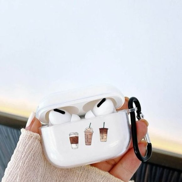 Coffee transparent case for Airpod 1/2 and Pro - Picture 1 of 3